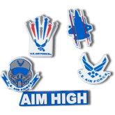 Armed Forces US Air Force 5Pck Jibbitz Shoe Charm - Crocs
