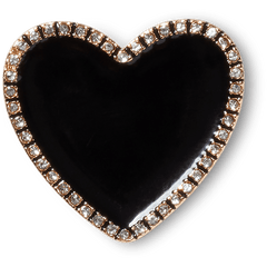 Black Heart with Gold Outline Jibbitz™ charms - Crocs