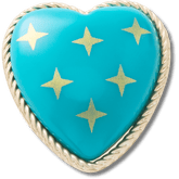 Turquoise and Gold Heart Jibbitz™ charms - Crocs