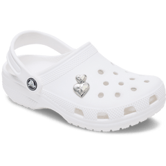 Silver Double Heart Jibbitz™ charms - Crocs