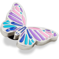 Multi Purple Butterfly Jibbitz Shoe Charm - Crocs