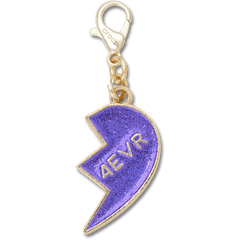 Purple Glitter BFF Charm Right Jibbitz Shoe Charm - Crocs