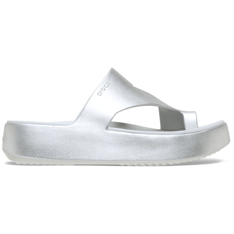 Getaway Metallic Platform Toe Loop - Crocs - US 8787