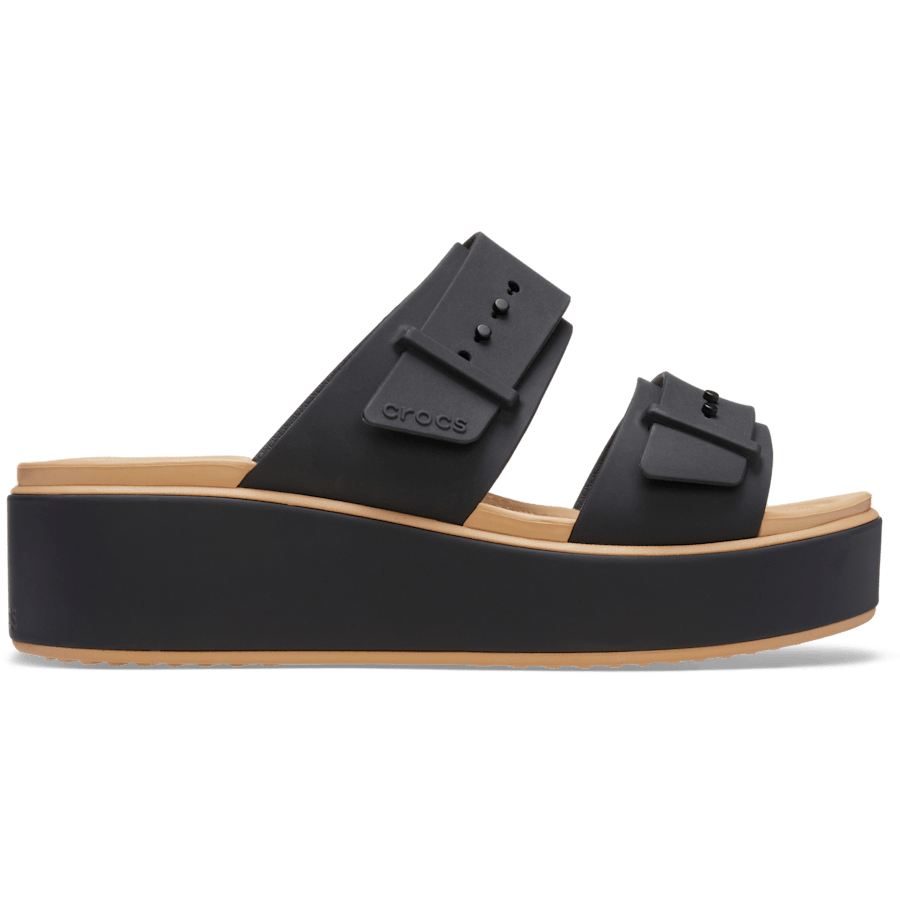 Brooklyn Buckle Matte Wrap Low Wedge - Crocs - US 1514