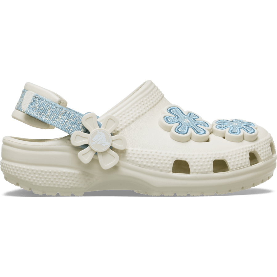 Toddler Classic Denim Flower Adjustable Backstrap Clog - Crocs - US 6393