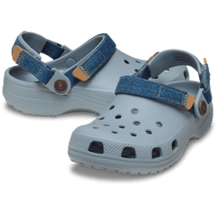 Kids' Classic Denim Adjustable Backstrap Clog - Crocs