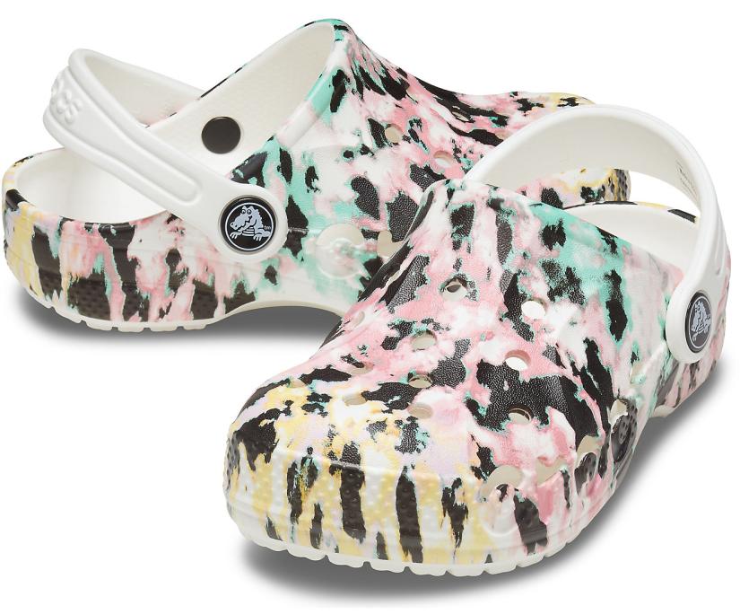 Girls/Boys Kids' Baya Graphic Clog Multi / White | Crocs Clogs