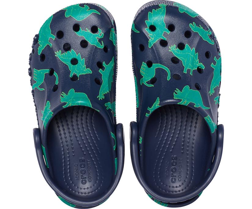 Girls/Boys Kids' Baya Graphic Clog Navy / Multi | Crocs Clogs