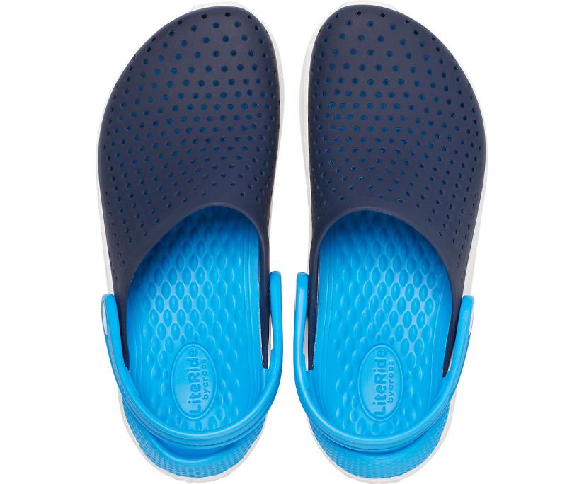 Girls/Boys Kids’ LiteRide™ Clog Navy / White | Crocs Clogs