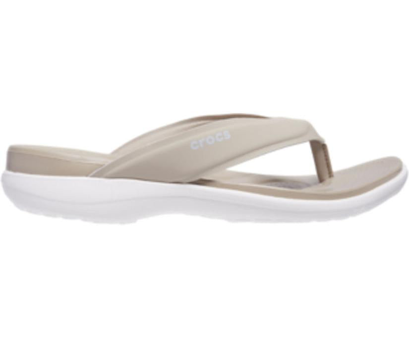 Women Capri V Sporty Flip Cobblestone | Crocs Sandals