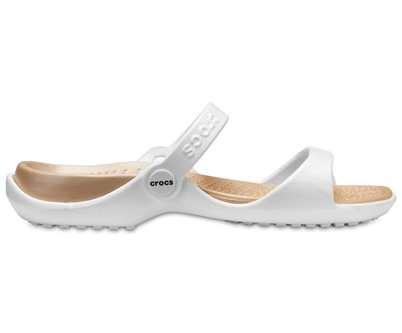 Women Cleo Sandal Oyster / Gold | Crocs Sandals