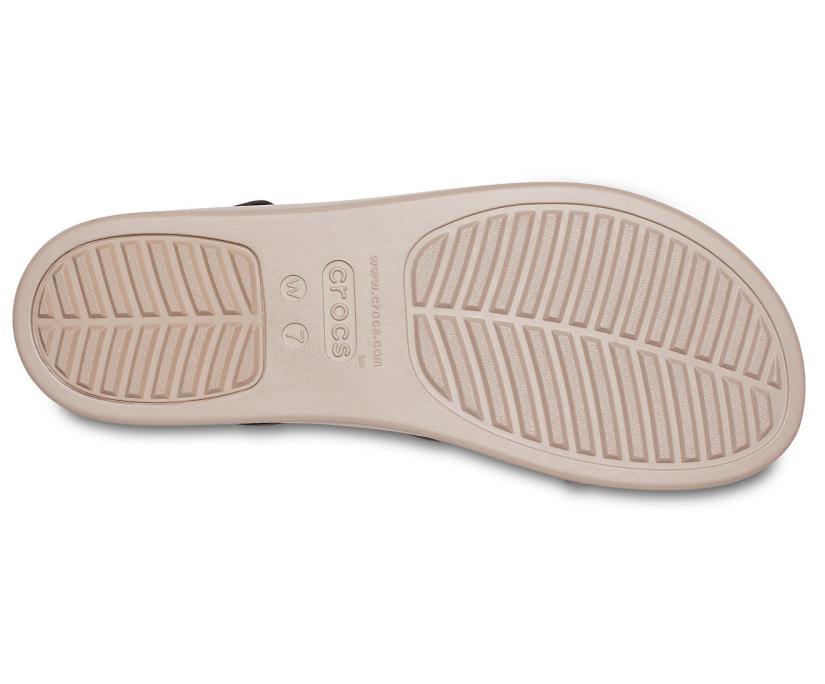 Women Crocs Brooklyn Low Wedge Black / Mushroom | Crocs Sandals