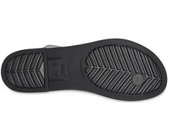 Women Crocs Tulum Translucent Toe Post Black | Crocs Sandals