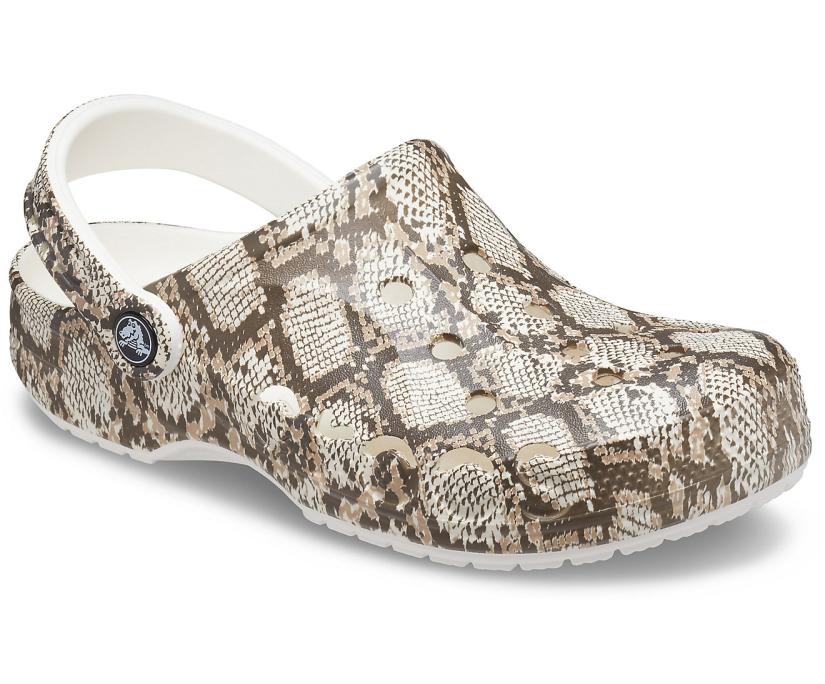 Women/Men Baya Seasonal Printed Clog Oyster / Mushroom | Crocs Clogs