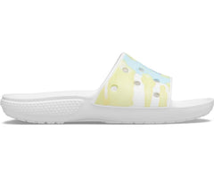 Women/Men Classic Crocs Tie-Dye Graphic Slide White / Multi | Crocs Sandals